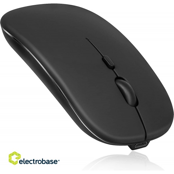 RoGer PM33 Rechargeable Wireless Mouse 1600DPI / 2.4GHz / Silent image 1