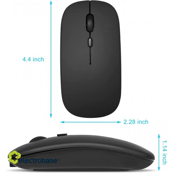 RoGer PM33 Rechargeable Wireless Mouse 1600DPI / 2.4GHz / Silent paveikslėlis 2