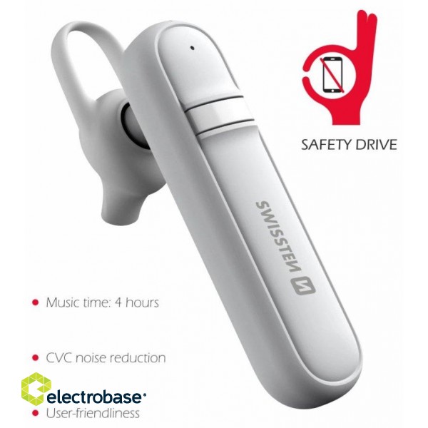 Swissten Caller Bluetooth 5.0 HandsFree Headset with MultiPoint / CVC noise reduction image 3