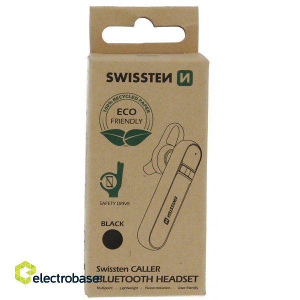 Swissten Eco Friendly Caller Bluetooth 5.0 HandsFree Headset with MultiPoint / CVC Noise Reduction image 5