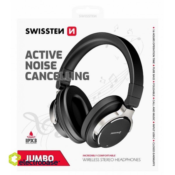 Swissten Jumbo ANC Stereo Bluetooth Bezvadu Austiņas image 1