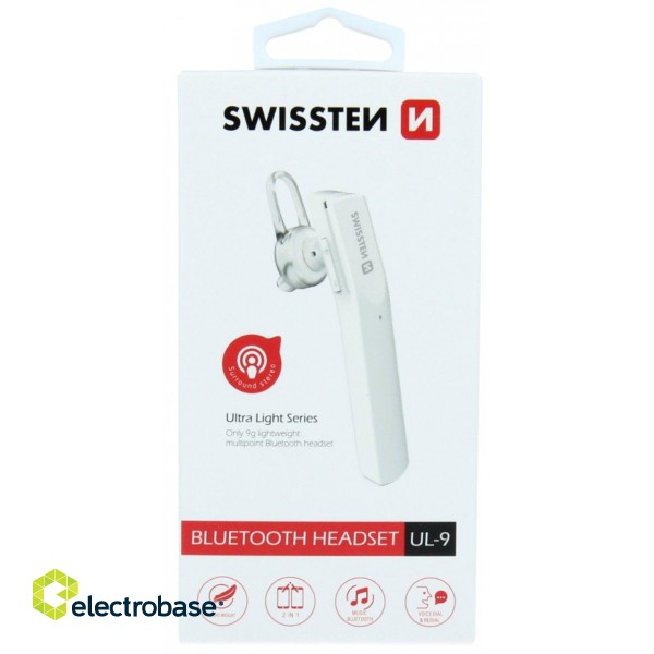Swissten Ultra Light UL-9 Bluetooth HandsFree Наушник с Функцией MultiPoint фото 5