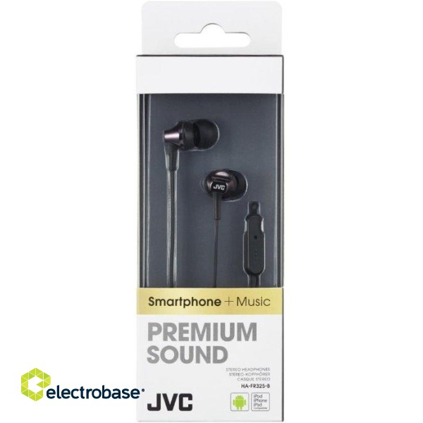 JVC HA-FR325-B-E Premium Sound Austiņas ar Mikrofonu un vadības pulti Melnas image 1