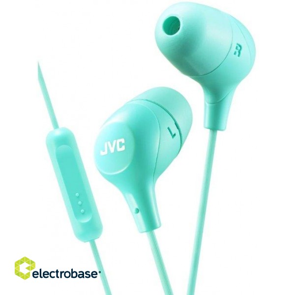 JVC HA-FX38M-G-E Marshmallow наушники с пультом и микрофоном зеленый фото 1