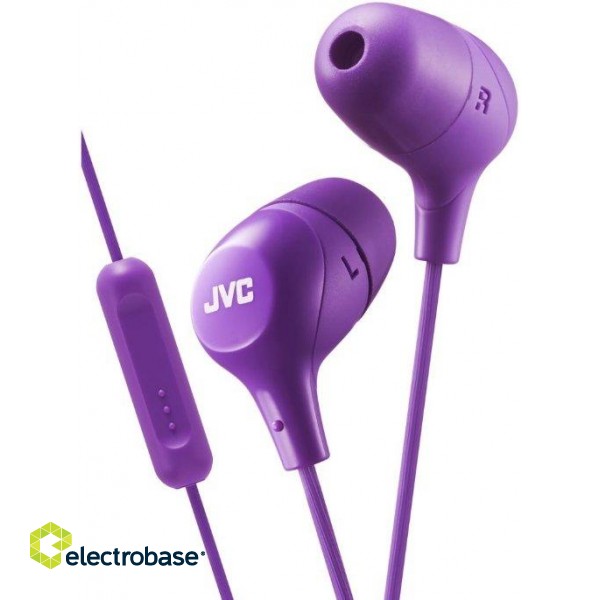 JVC HA-FX38M-P-E Marshmallow Headphones with remote & microphone Violet image 1