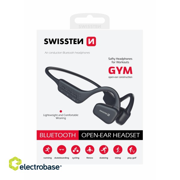 Swissten Gym Air Conduction Bluetooth Earphones paveikslėlis 1