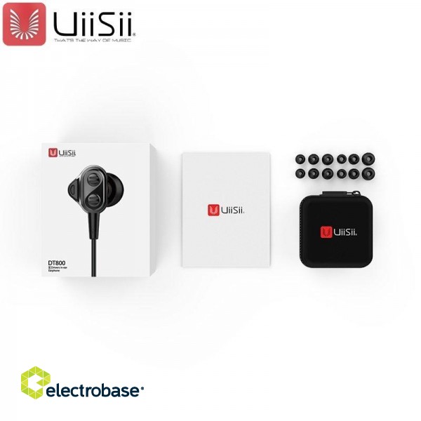 UiiSii Premium Hi-Res Oriģinālas Austiņas ar Mikrofonu un Skaļuma Regulēšanas pulti / 3.5mm / 1.2m image 5
