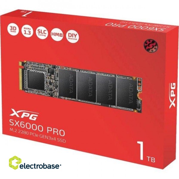 Adata XPG SX6000 PRO 1TB PCIe 3.0 M.2 2280 NVMe фото 1