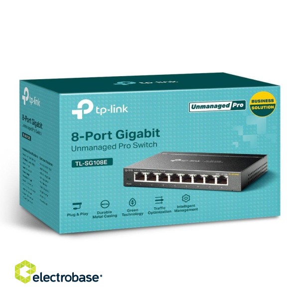 TP-Link TL-SG108E 1Gbit Tīkla komutators 8port / 1000Mb/s image 2