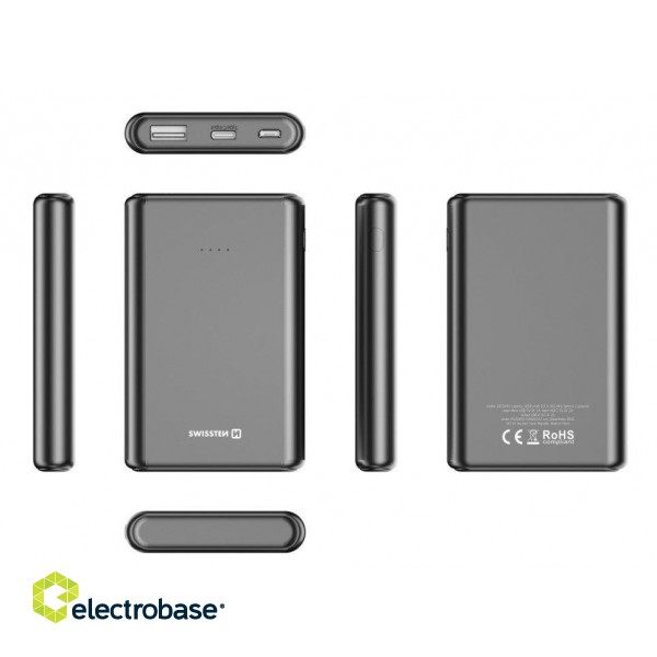 Swissten Line Power Bank Переносная зарядная батарея USB / USB-C / Micro USB / 10W / 5000 mAh фото 4