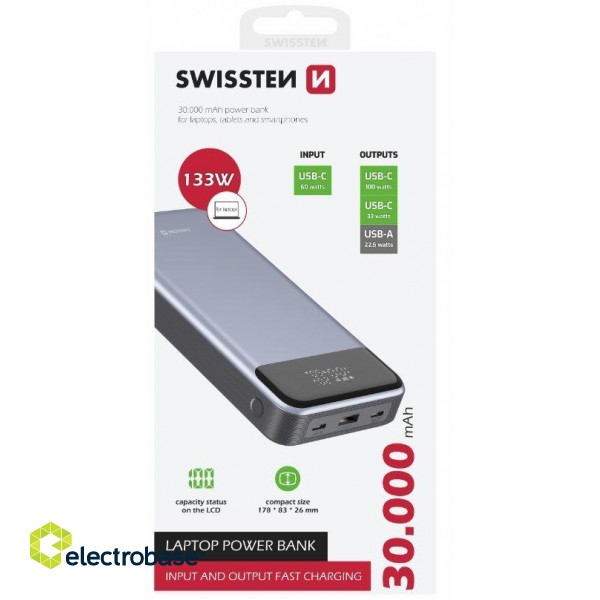 Swissten Power Bank 133W 30000 mAh image 5