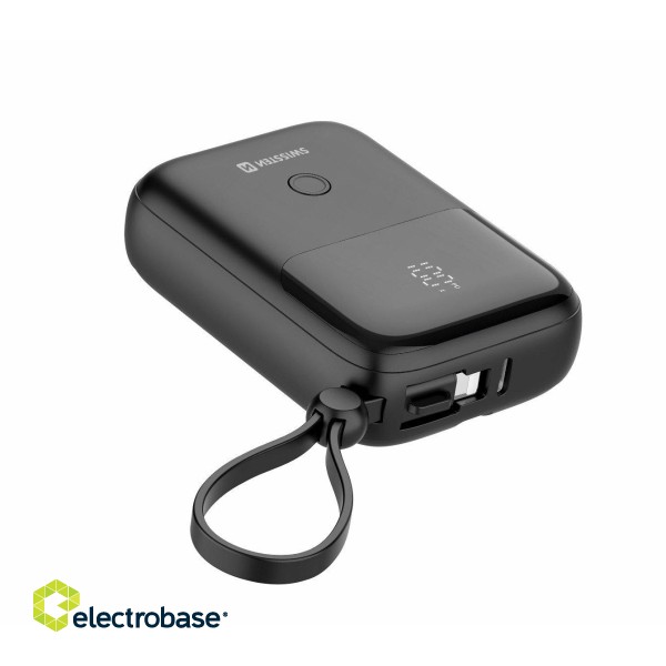 Swissten Power Bank  Ārējas uzlādes baterija ar USB-C un Lightning Kabeli 10 000 mAh 22.5W image 3