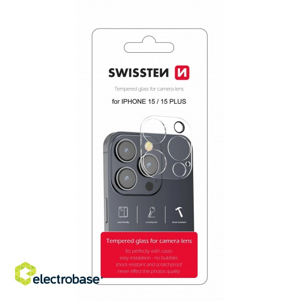 Swissten Закаленное Cтекло для объектива камеры Apple iPhone 15 / iPhone 15 Plus