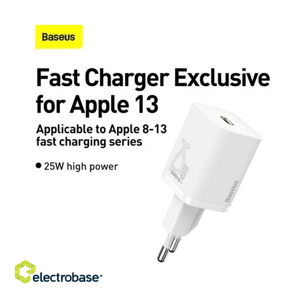 Baseus CCSP020102 Super Si 1C Travel Charger 25W paveikslėlis 10