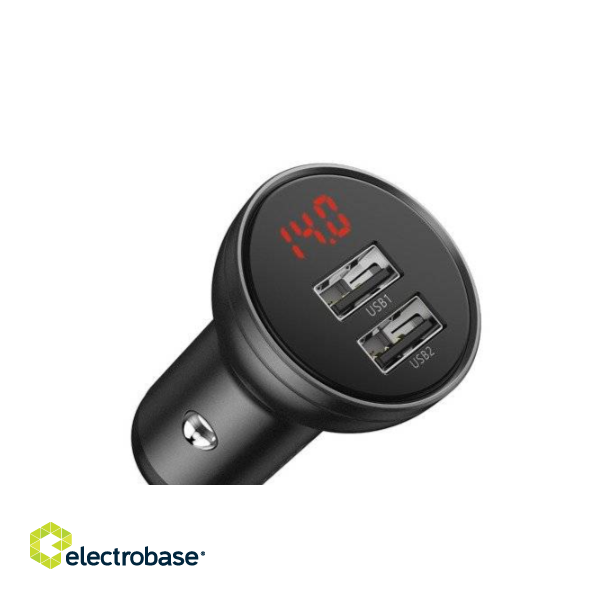 Baseus Digital Display Car Charger USB-A / 24W image 3