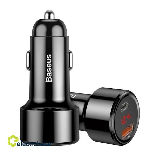Baseus Magic Series Автомобильное зарядное устройство с LCD / PPS / QC4+ / PD / 45W / 6A / Черное фото 3