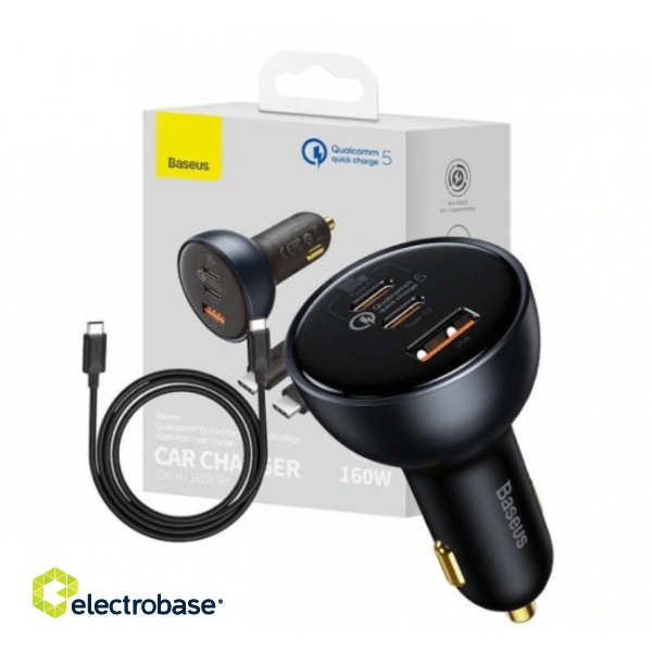 Baseus Qualcomm Car Charger 160W image 1