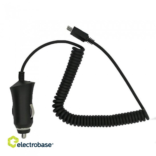 HQ Premium Car charger 1A + micro USB cable Black paveikslėlis 2