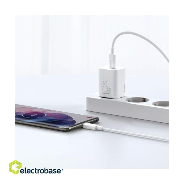 Baseus Super Si Quick Charger 25W with USB-C and Cable USB-C 1m image 10
