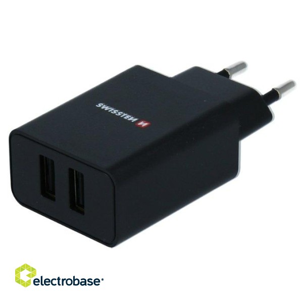 Swissten Smart IC Зарядное устройство 2x USB 2.1А c проводом USB-C 1.20 m фото 2