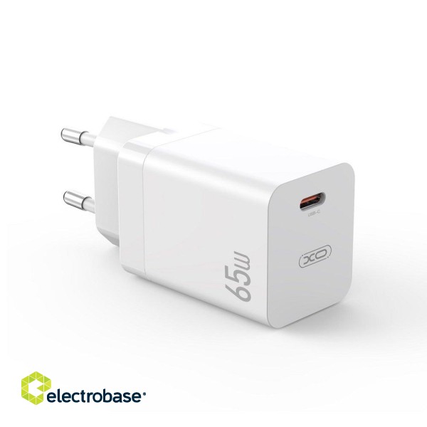 XO CE10 PD Wall charger USB-C 65W + USB-C - Lightning cable image 2