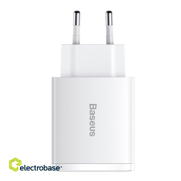 Baseus Compact Sienas Lādētājs PD / 30W / 1x USB -C/ 2x USB image 1