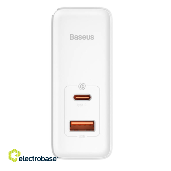 Baseus GaN5 Pro Adapteris / Lādētājs USB-C / USB / 100W / 1m kabelis image 4