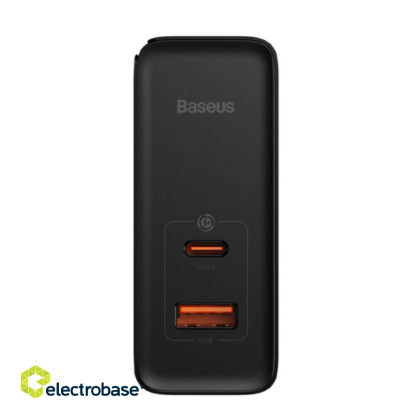 Baseus GaN5 Pro Adapteris / Lādētājs USB-C / USB / 100W / 1m kabelis image 3