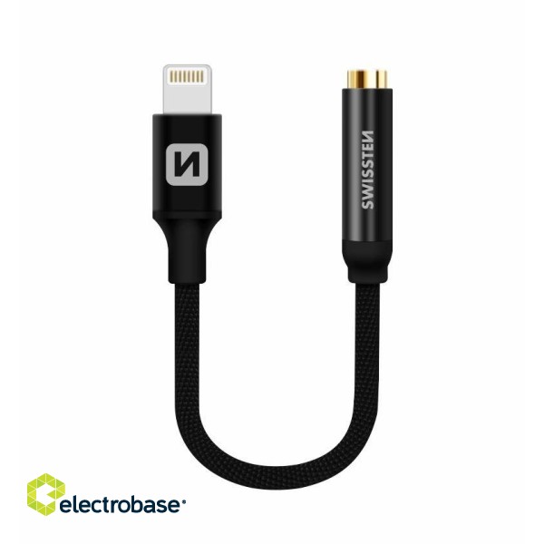 Swissten Lightning to Jack 3.5mm Audio Adapter for iPhone and iPad 15 cm image 1