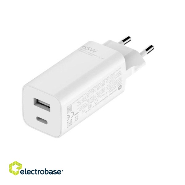 Xiaomi Mi Gast GaN Charger 65W  / Type-A / Type-C + Cable Type-C / 1m image 1