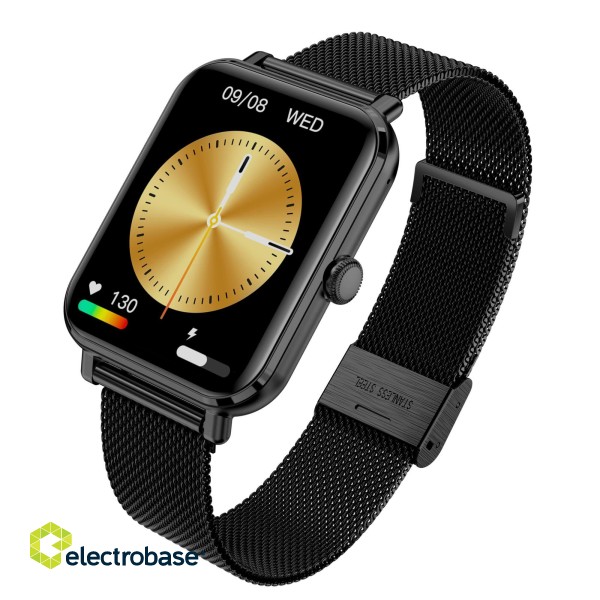 Garett Smartwatch GRC CLASSIC Black Steel Viedpulkstenis IPS / Bluetooth / IP68 / SMS image 2