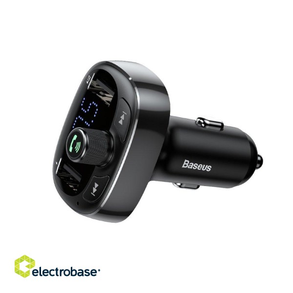 Baseus T-Typed Car FM Transmitter 3.4A / USB Flash / SD / Bluetooth paveikslėlis 1