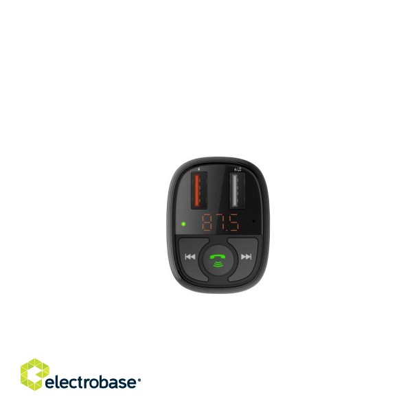 Devia Smart Car FM Transmiter Bluetooth / MP3 / MicroSD / 2x USB QC 3.0 + 1,5A / LED / Car Charger image 3