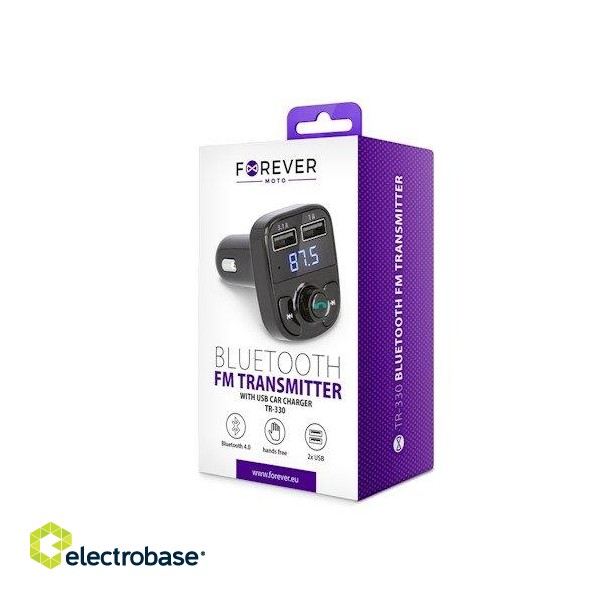 Forever TR-330 Bluetooth FM Transmitter With Charger USB 12 / 24V image 4