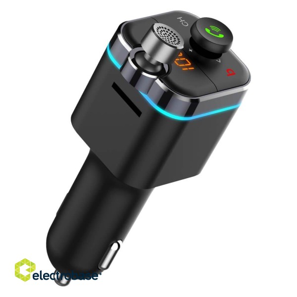 Savio TR-12 Bluetooth 5.0 FM Transmitter With Charger USB Quick Charge 3.0 / Micro SD image 2