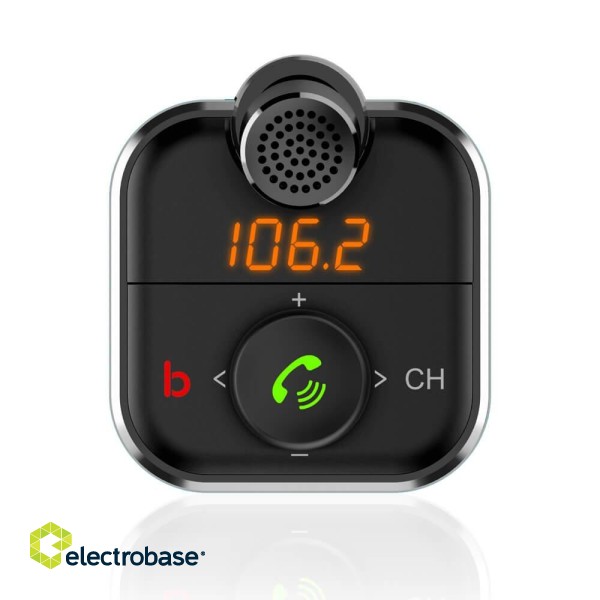 Savio TR-12 Bluetooth 5.0 FM-передатчик + Зарядка USB Quick Charge 3.0 / Micro SD фото 3