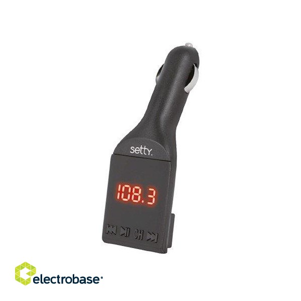 Setty Car FM Transmitter Bluetooth / USB / Micro SD / Aux / LCD / AUX 3.5 mm Cable image 1