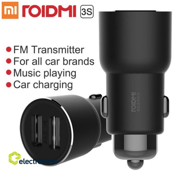Xiaomi ROIDMI 3S FM Transmiter / Bluetooth MP3 / Auto Ladētājs Dual USB 2.4A image 1