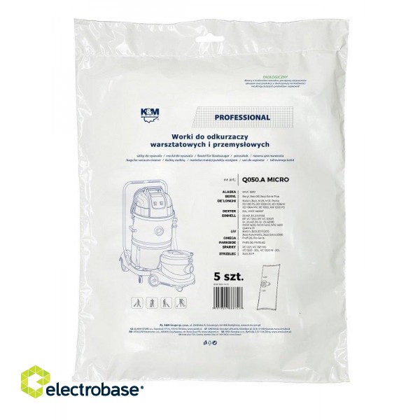 K&M KM-Q050.A DELONGHI MICRO Bags for vacuum cleaner 5 pcs. paveikslėlis 1