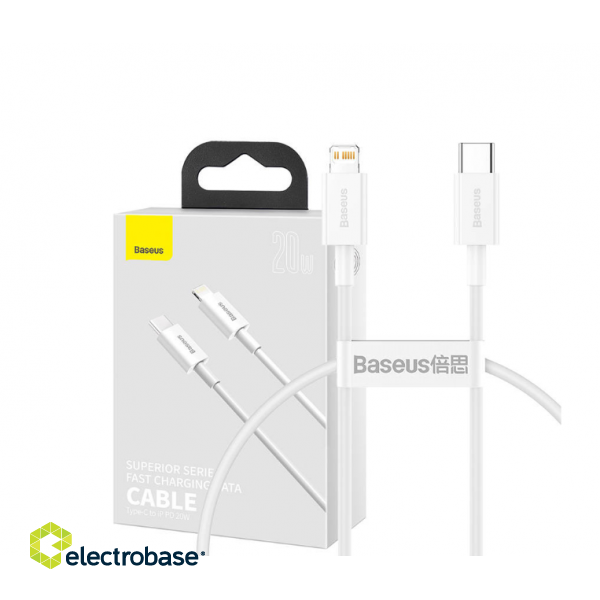 Baseus Superior Series Cable USB-C / Lightning / 20W / PD / 0.25m image 2