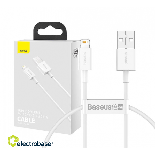 Baseus Superior Series Cable USB / Lightning / 2.4A / 0.25m paveikslėlis 2