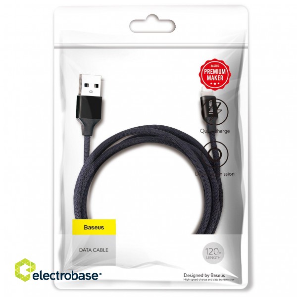 Baseus Yiven Textile Charge 2A Lightning Data and Charging Cable 1.2m paveikslėlis 3