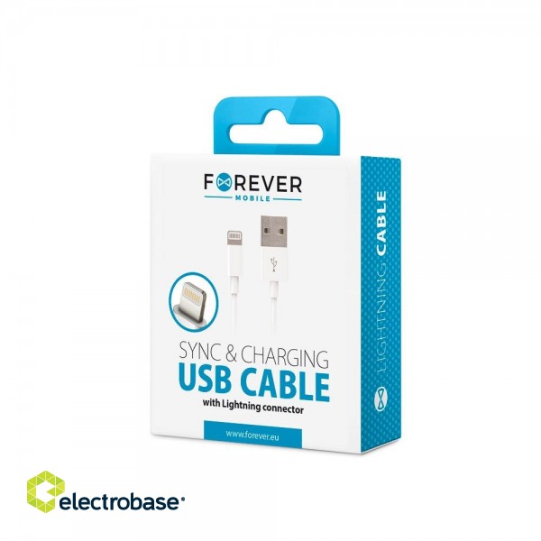 Forever Lightning USB data and charging cable 1m image 3