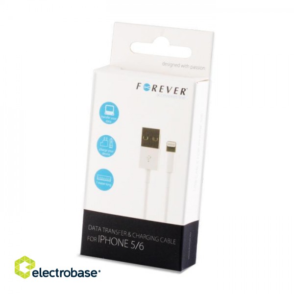 Forever Lightning USB data and charging cable 3m paveikslėlis 2