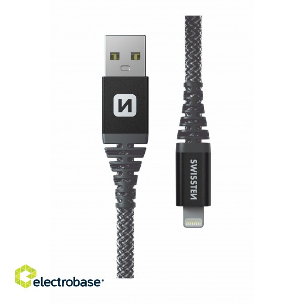 Swissten Kevlar Data Cable USB / Lightning 1.5m / 60w image 2