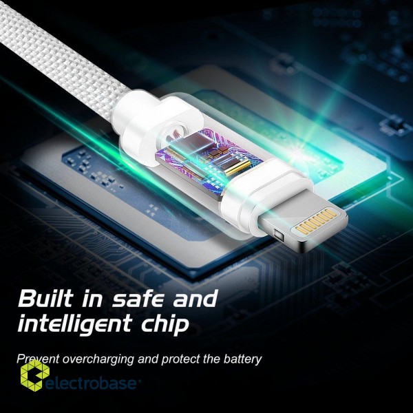 Swissten Textile Universāls Quick Charge 3.1 USB-C uz Lightning Datu un Uzlādes Kabelis 2m image 2