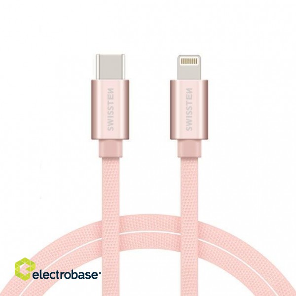 Swissten Textile USB-C To Lightning Data and Charging Cable Fast Charge / 3A / 1.2m image 1