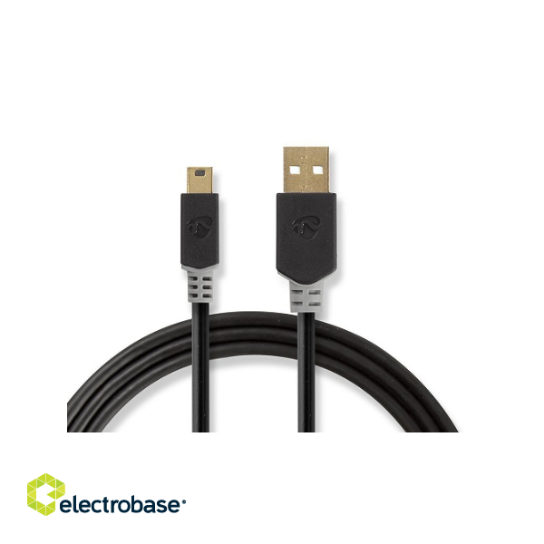 NEDIS CCBP60300AT20 Cable USB 2.0 | USB-A Male | USB Mini-B 5 pin Male | 480 Mbps | 2.0 paveikslėlis 2