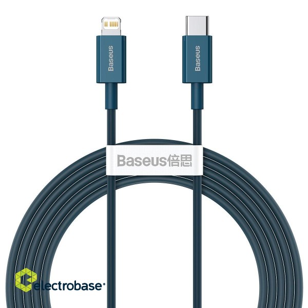 Baseus CATLYS-C03 Superior Series PD USB-C - Lightning 20W Datu un uzlādes Kabelis 2m image 1