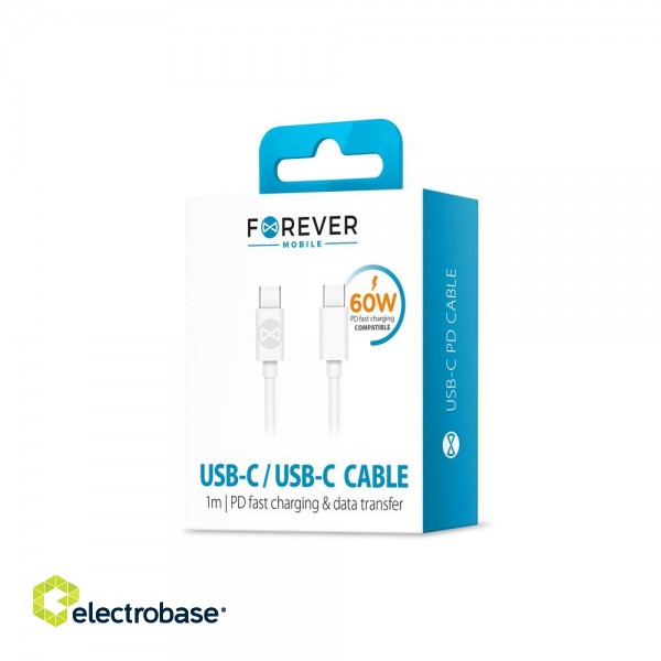 Forever USB-C - USB-C 60W Vads 1m image 2